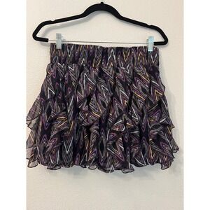 Rachael & Chloe Ruffle Tiered Mini Skirt Women's Size‎ L